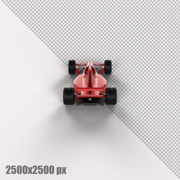 PSD 3 d レンダリングで現実的な赤いフォーミュラ 1 車
