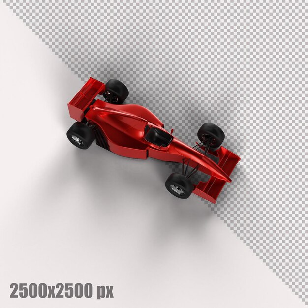 PSD 3 d レンダリングで現実的な赤いフォーミュラ 1 車