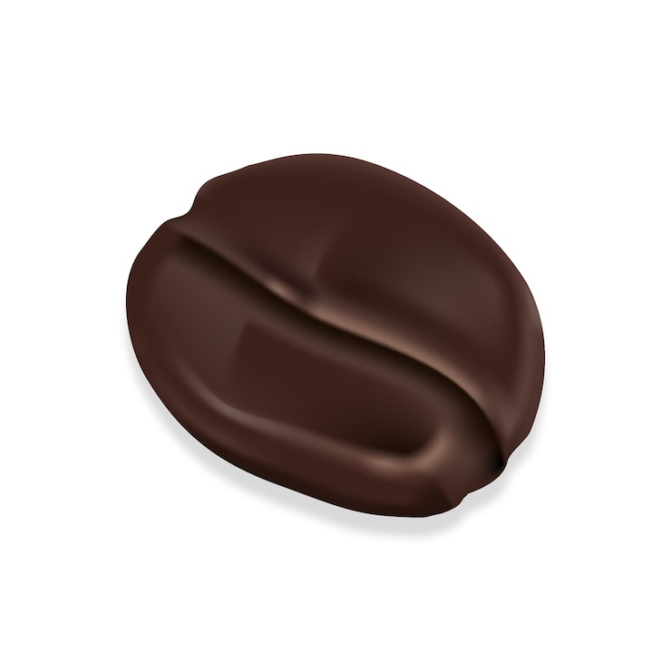 PSD realistic roasted coffee bean