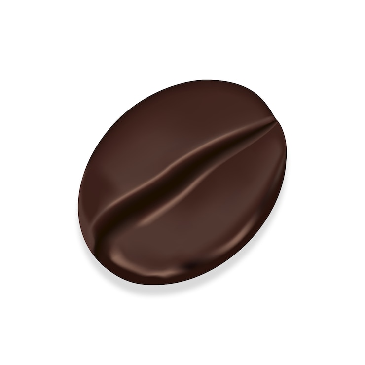 PSD realistic roasted coffee bean
