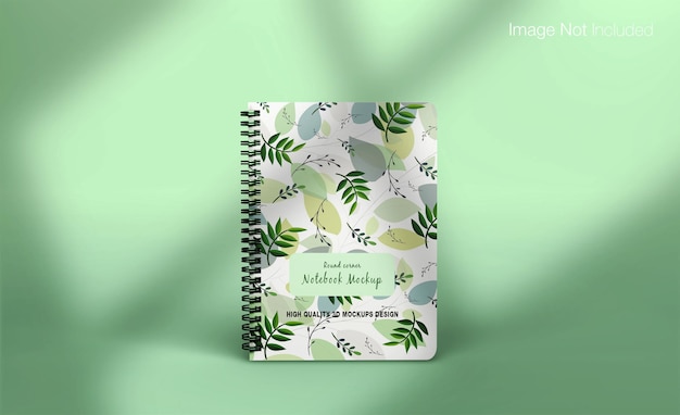 Realistic round corner notebook mockup design