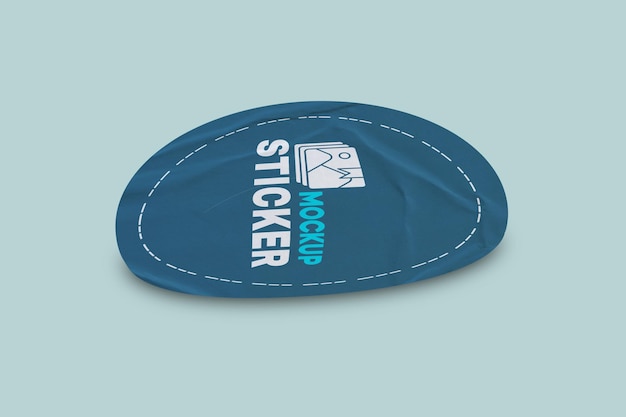 realistic round sticker mockup design template label promotional tag