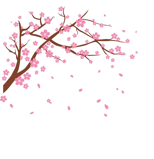 realistic sakura branch