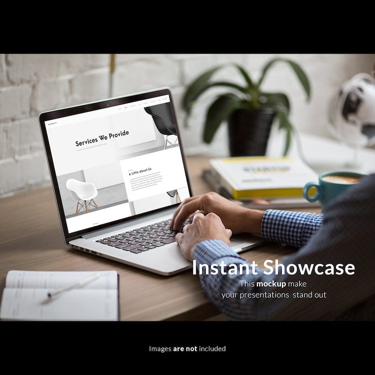 PSD realistic screen mock up