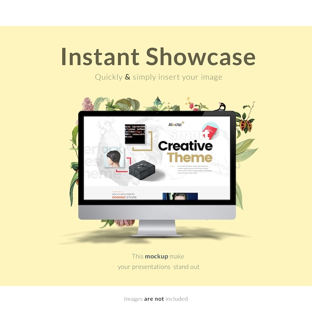 realistic screen mock up