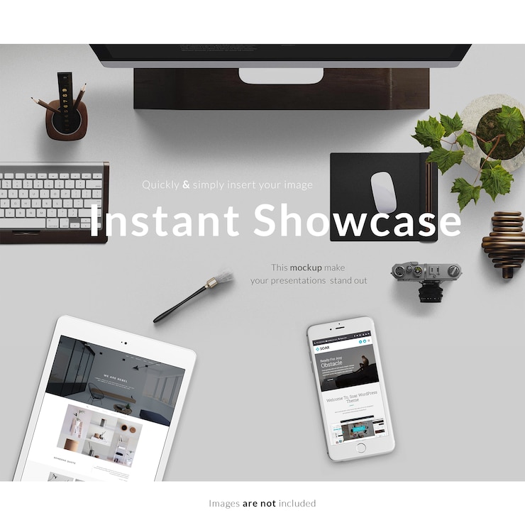 PSD realistic screen mock up