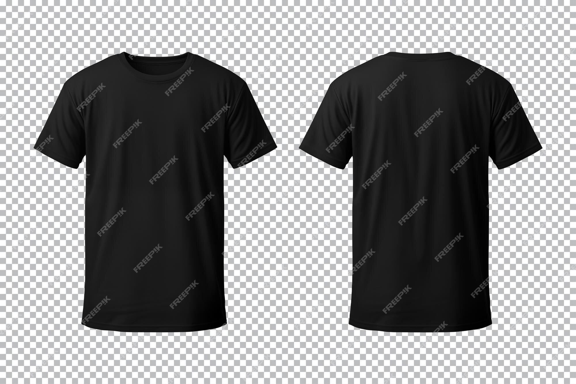 Premium PSD | Realistic set of male black tshirt mockup front and back ...