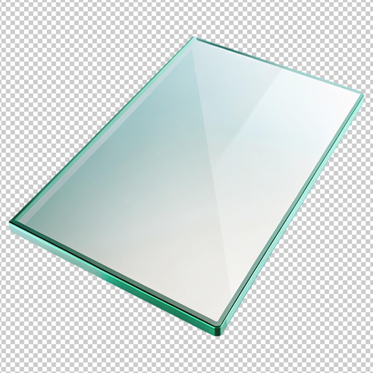 PSD realistic set of transparent glass plates blank frames with metal screws