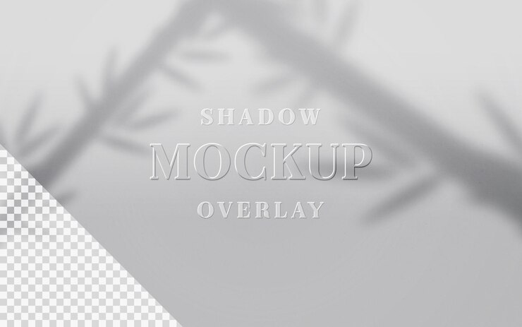 PSD realistic shadow overlay embossed text effect logo on wall paper texture abstract background mockup