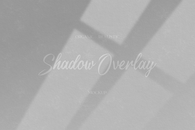 PSD realistic shadow overlay mockup on surface