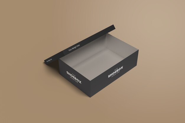 realistic shoe box mockup