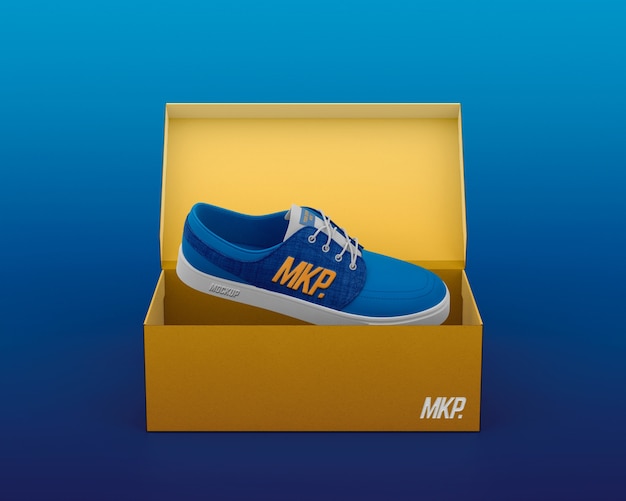 PSD realistic shoes mockup