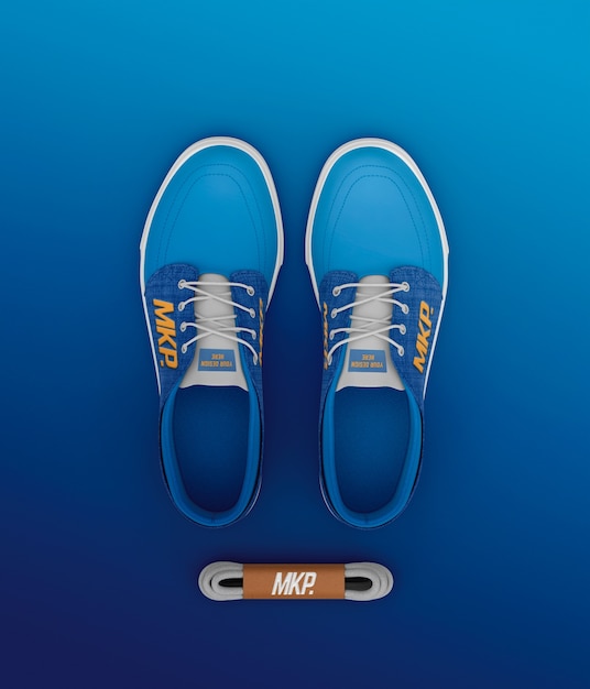 PSD realistic shoes mockup