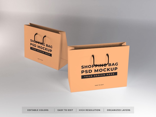 Realistico shopping bag mockup