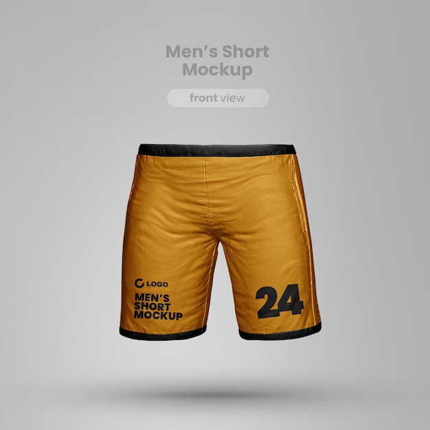 Realistic short mockup side view