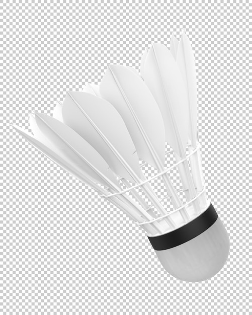 PSD realistic shuttlecock isolated on transparent background 3d rendering illustration