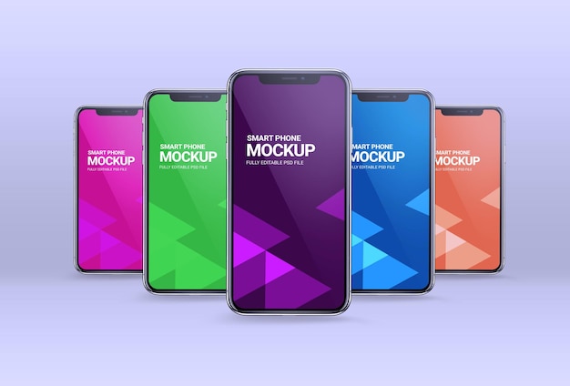 Mockup modificabile per smartphone realistico