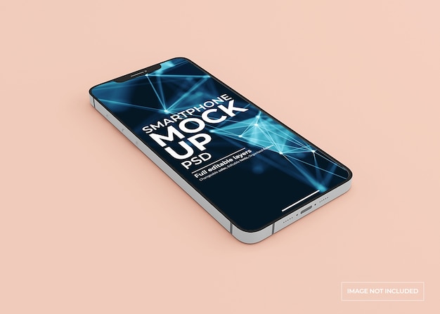 Mockup di schermo realistico dello smartphone