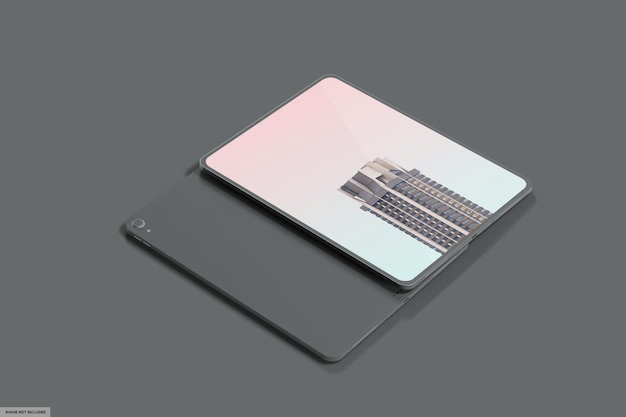 Mockup di tablet intelligente realistico con luce scura