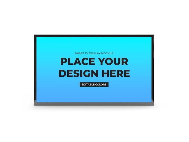 PSD realistic smart tv 3d mockup template isolated