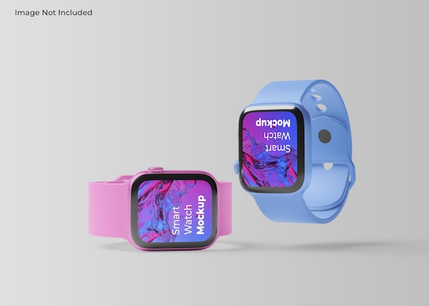 Realistic smart watch mockup