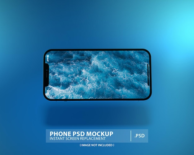 PSD realistic smartphone app and ui mockup