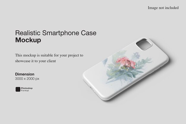 Realistic smartphone case mockup