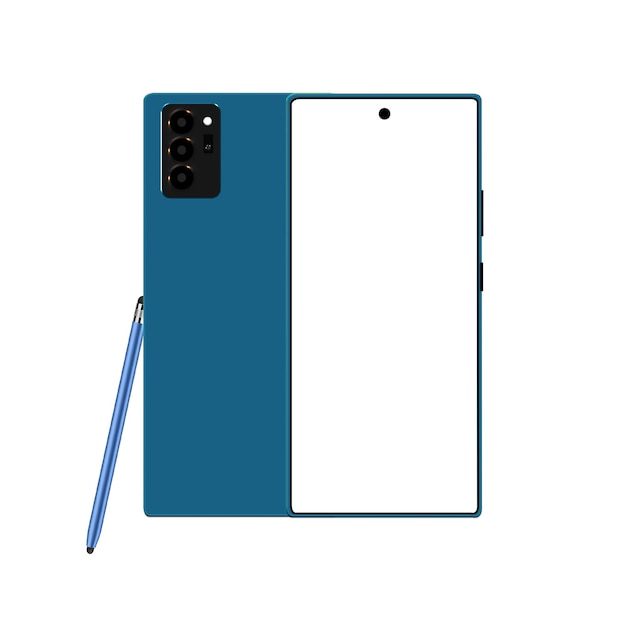 Реалистичный макет смартфона рамка мобильного телефона с пустым дисплеем изолированные шаблоны
