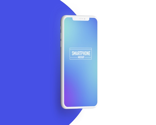 Realistico smartphone mockup. pulisca il modello dello smartphone