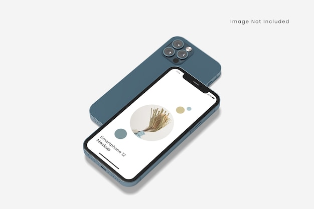 Realistic smartphone mockup isolated