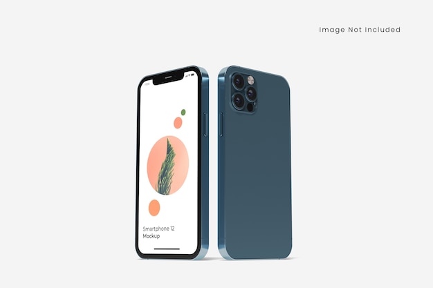 Realistic smartphone mockup isolated