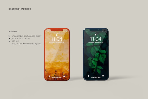 Realistic smartphone mockup isolated