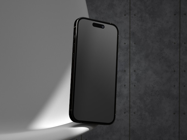 Realistic smartphone mockup side view