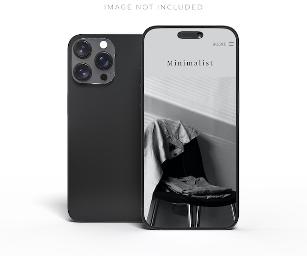 Realistic Smartphone with blank screens display isolated on background Mobile phone digital mockups template for presentation branding ads banner UI UX interface website gadget presenting