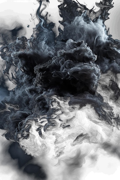 PSD realistic smoke illustrations on a transparent background ideal for adding atmospheric effects