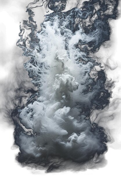 PSD realistic smoke illustrations on a transparent background ideal for adding atmospheric effects