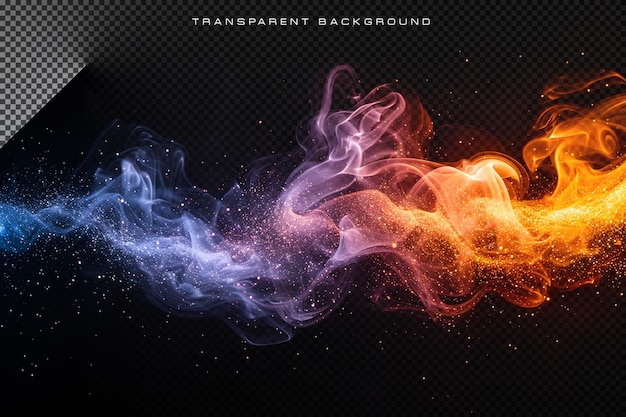 realistic smoke overlay in transparent background