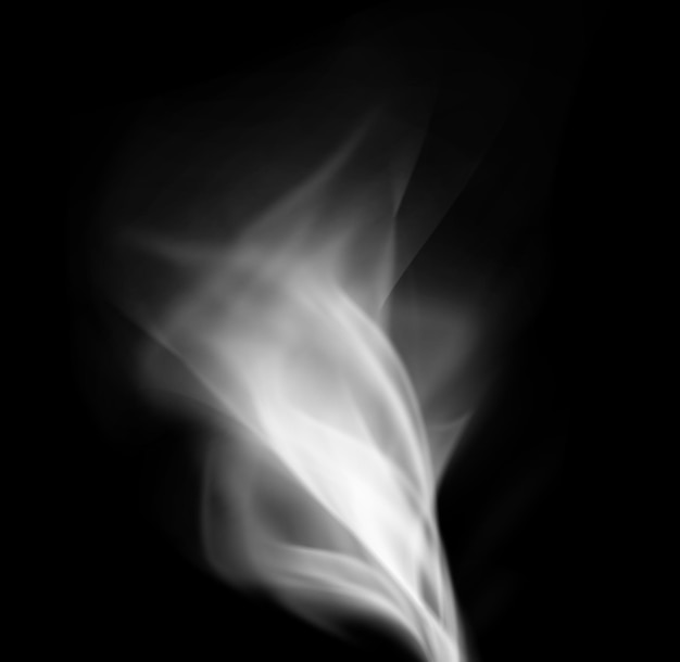 Realistic smoke on transparent background