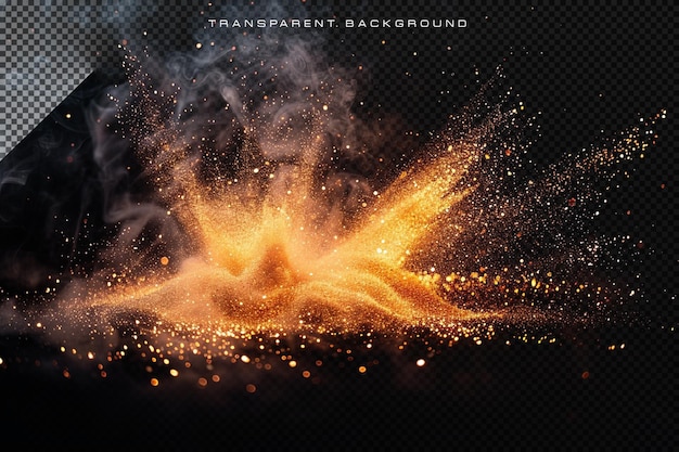 Realistic Smoke with fire overlay in transparent background
