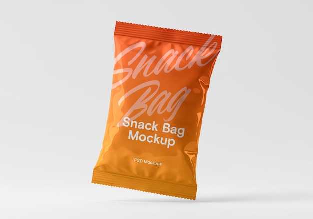 Realistic snack bag mockup perfect for food product presentation