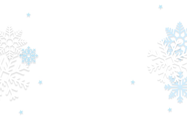 PSD realistic snowflakes border design