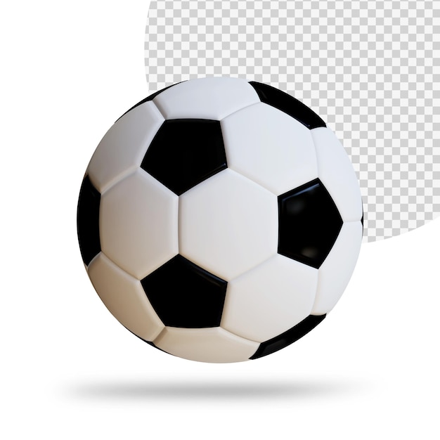 Realistic soccer football 3d rendering isolated