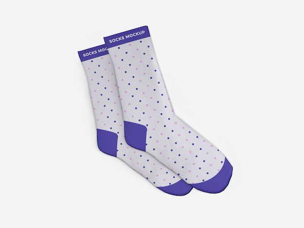 realistic socks mockup template isolated