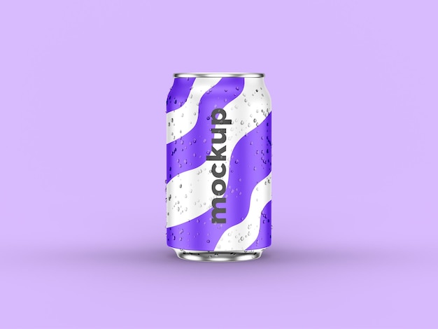 Realistic soda can mockup