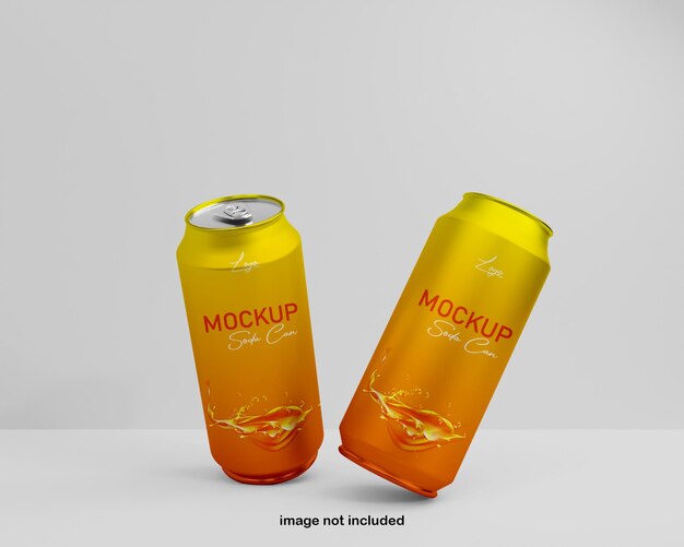 PSD lattina di soda realistica mockup