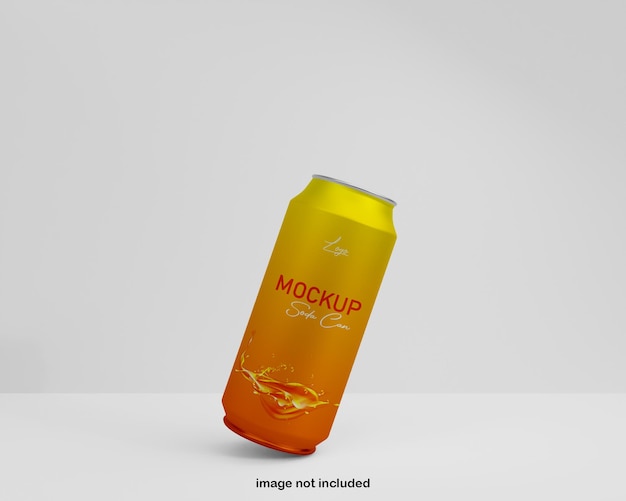 PSD realistic soda can mockup