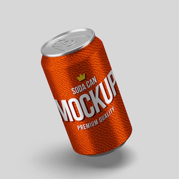 Realistic Soda Can mockup