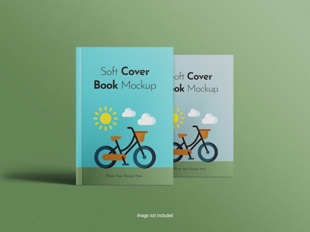 PSD realistic softcover psd book mockup