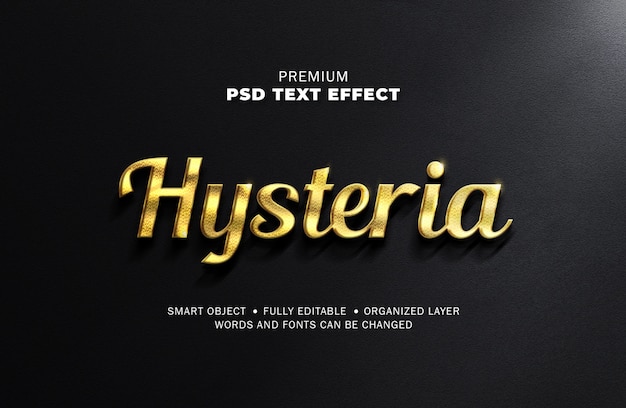 PSD realistic sparkle gold ralistic text effect style