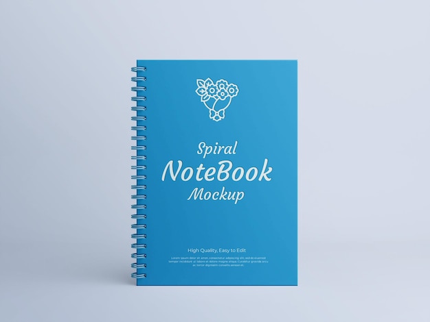 Realistic Spiral Notebook mockup